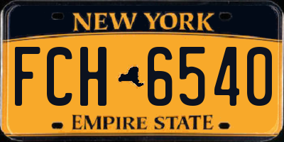 NY license plate FCH6540