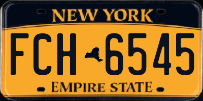NY license plate FCH6545