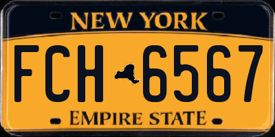 NY license plate FCH6567