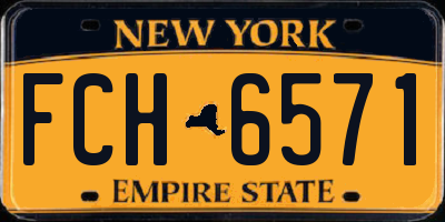 NY license plate FCH6571
