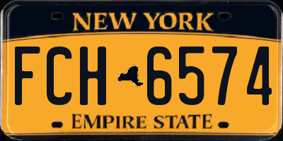 NY license plate FCH6574