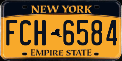 NY license plate FCH6584