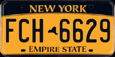 NY license plate FCH6629