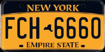 NY license plate FCH6660