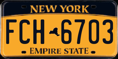 NY license plate FCH6703