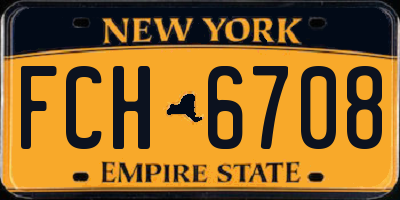 NY license plate FCH6708
