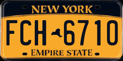 NY license plate FCH6710