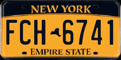 NY license plate FCH6741