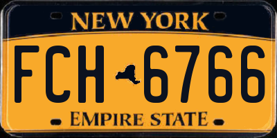 NY license plate FCH6766