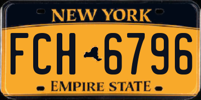 NY license plate FCH6796