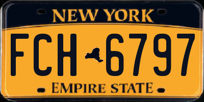 NY license plate FCH6797