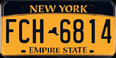 NY license plate FCH6814