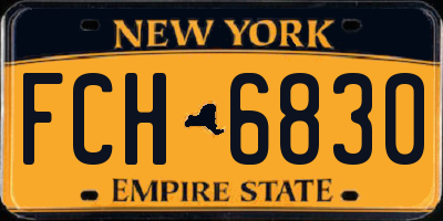 NY license plate FCH6830