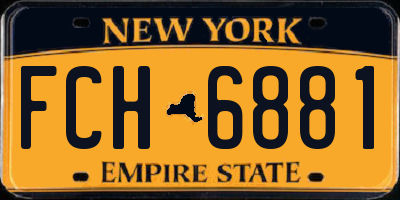 NY license plate FCH6881