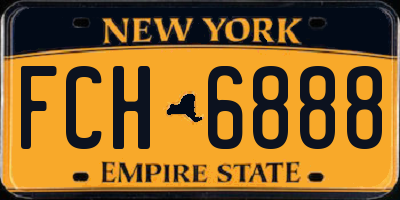 NY license plate FCH6888