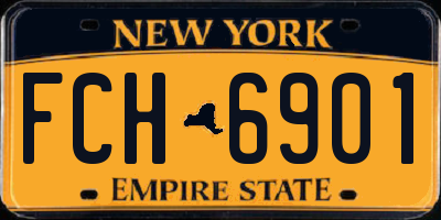 NY license plate FCH6901