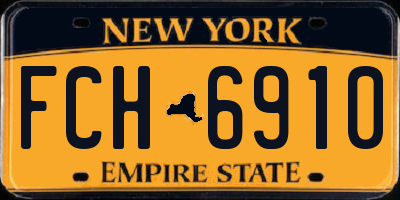 NY license plate FCH6910