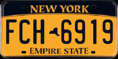 NY license plate FCH6919