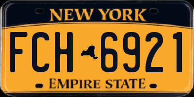 NY license plate FCH6921