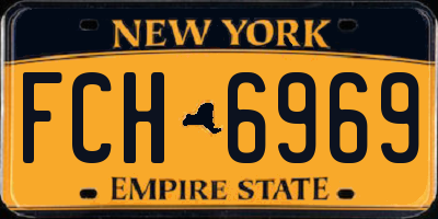 NY license plate FCH6969