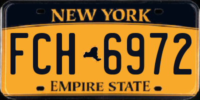 NY license plate FCH6972