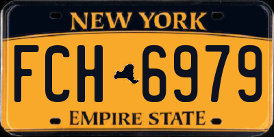 NY license plate FCH6979