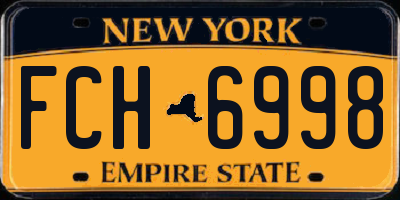 NY license plate FCH6998