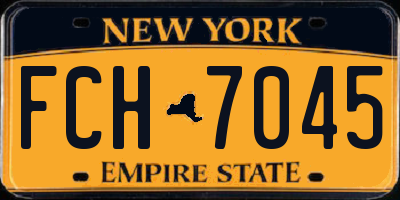NY license plate FCH7045