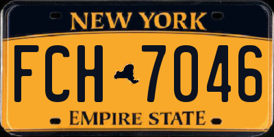 NY license plate FCH7046