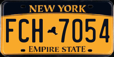 NY license plate FCH7054