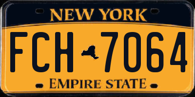 NY license plate FCH7064