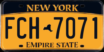 NY license plate FCH7071