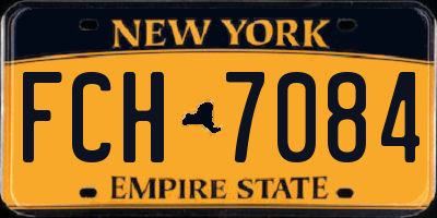 NY license plate FCH7084