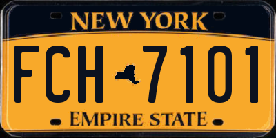 NY license plate FCH7101
