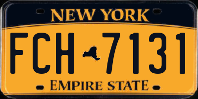 NY license plate FCH7131
