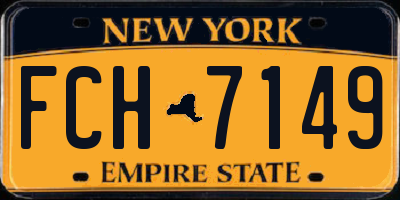 NY license plate FCH7149