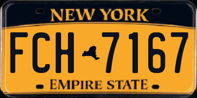 NY license plate FCH7167