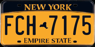 NY license plate FCH7175