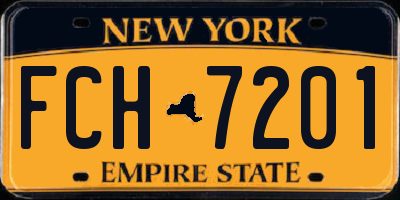 NY license plate FCH7201