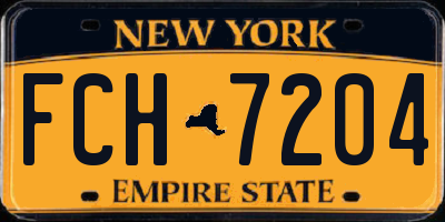 NY license plate FCH7204