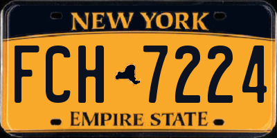 NY license plate FCH7224