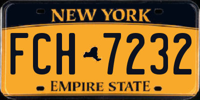 NY license plate FCH7232