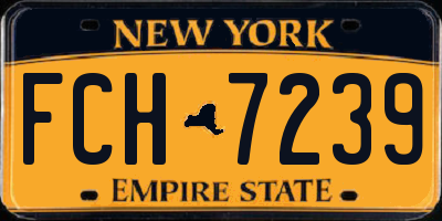 NY license plate FCH7239