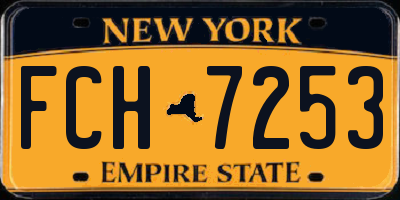 NY license plate FCH7253