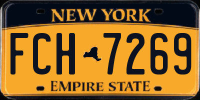 NY license plate FCH7269