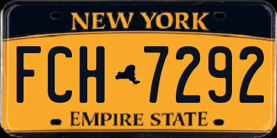 NY license plate FCH7292