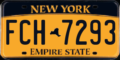 NY license plate FCH7293
