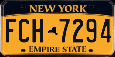 NY license plate FCH7294