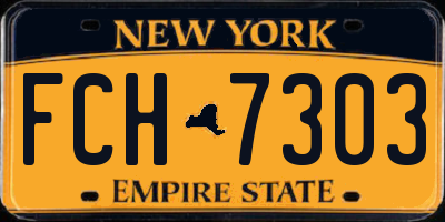 NY license plate FCH7303