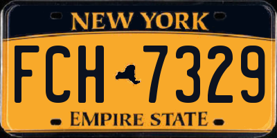 NY license plate FCH7329